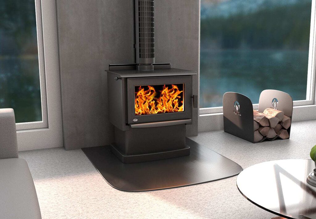 Yunca Monte Eco Wood Heater with Pedestal - Gold Coast Fireplace & BBQ ...